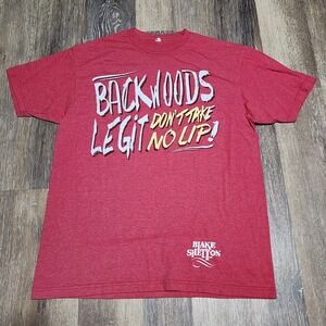 Blake Shelton Tee Backwoods Legit  Graphic T-Shirt Large Red Neck  Country